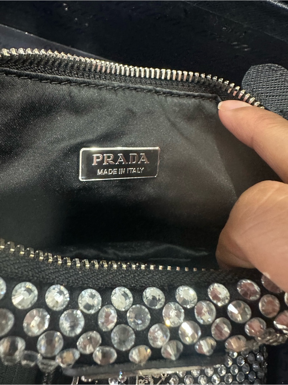 ** sold** Prada Reedition Crystal Crossbody Handbag - Picture 3 of 7